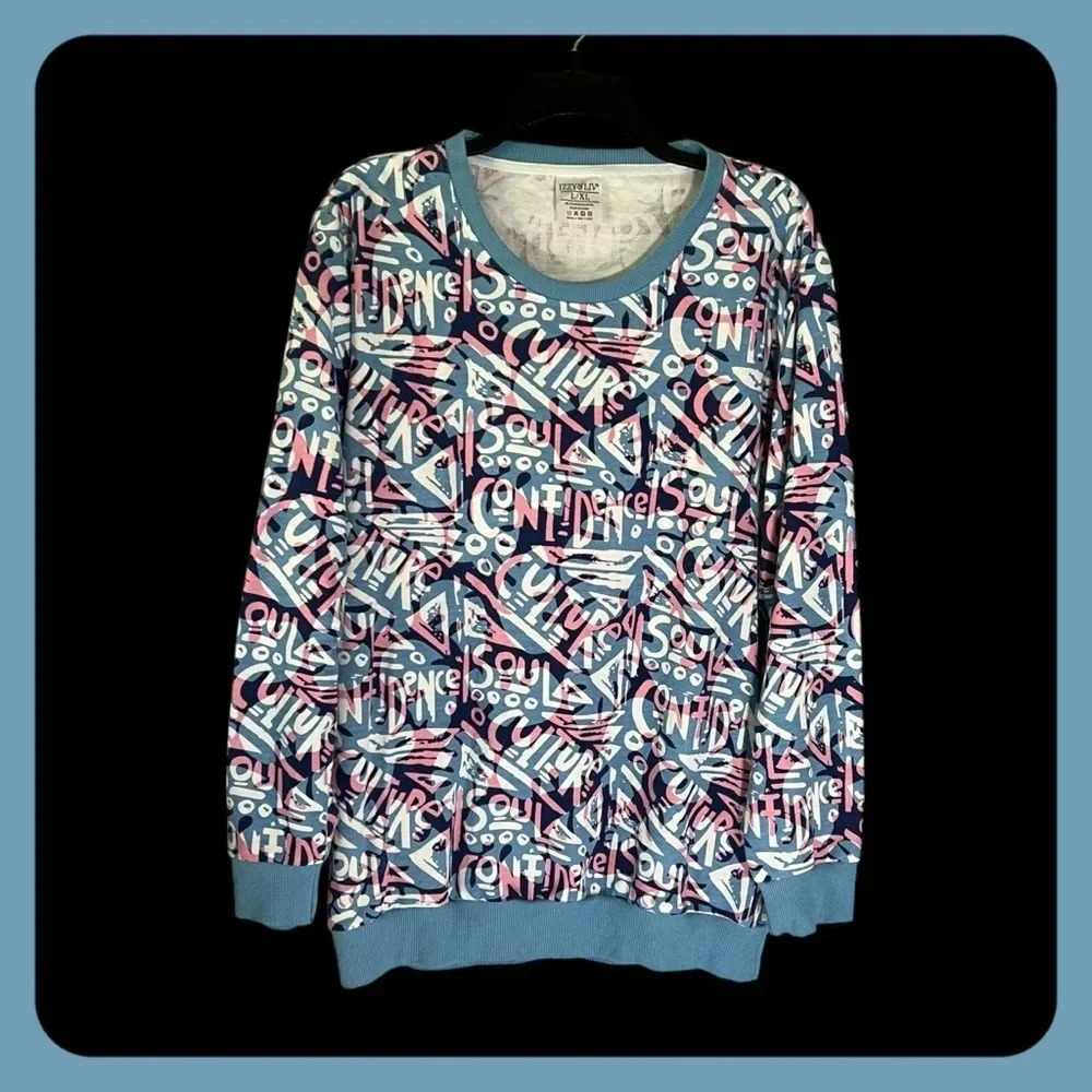 Izzy & Liv Culture Confidence Soul Sweatshirt Large XL Pullover Y2K Streetwear
